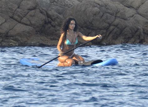 RIHANNA In Bikini Paddleboarding In Italy HawtCelebs