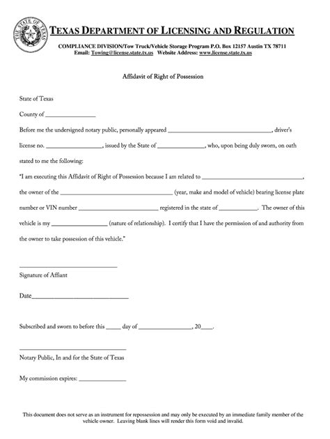 Modified Possession Order Texas Template