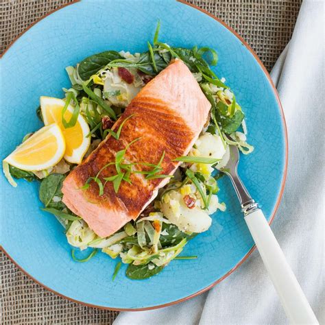 Salmon With Lemon Potato And Leek Crush Receita