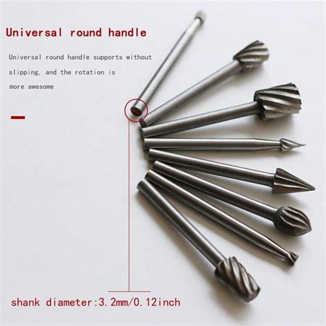 1set High Speed Steel Rotary File 10pcs Woodworking Handmade Diy Root