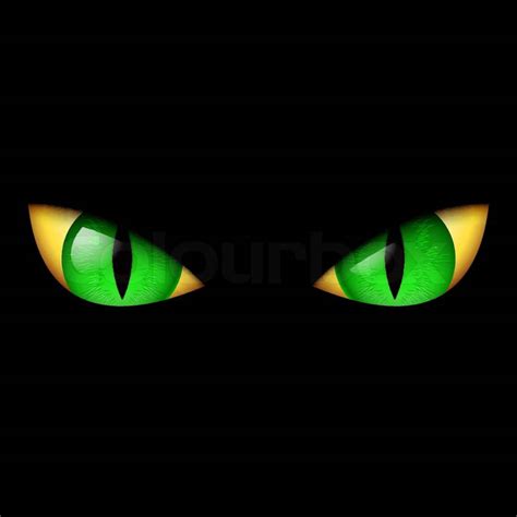 Evil Green Eye Stock Vector Colourbox