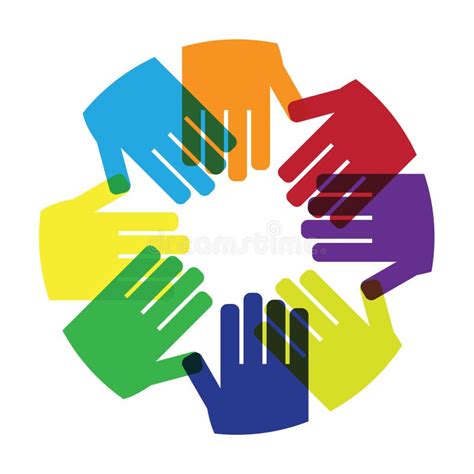 Hands In A Circle Stock Vector Illustration Of Hands 97455948