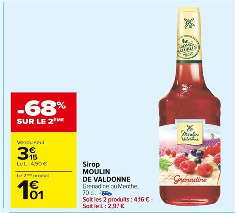 Promo Moulin De Valdonne Sirop Chez Carrefour Market