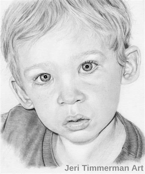 Graphite Pencil Drawing Of My Grandson Such A Cute Little Boy Pencil