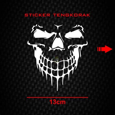 Jual Sticker Cuting Tengkorak Mobil Motor Helm Cutting Sticker Body