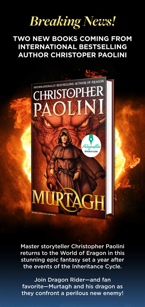 🚨BREAKING NEWS! Christopher Paolini Announces TWO New Books 🚨 - Books A ...