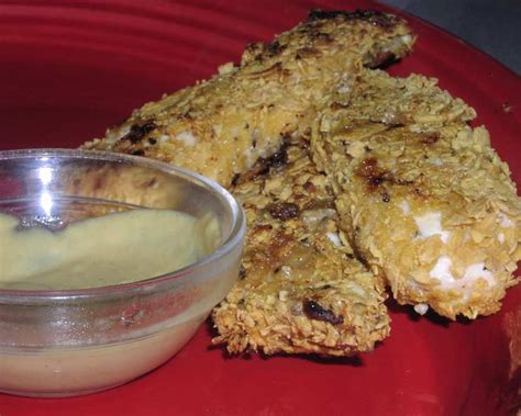 Low-Fat Cornflake Chicken Tenders With Honey Mustard Sauce Recipe ...