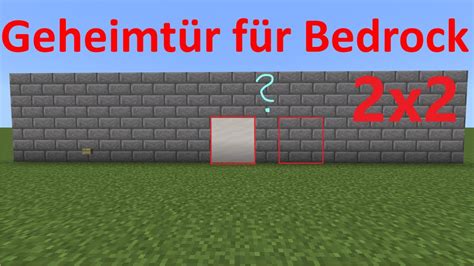 Minecraft Geheimt R Bauen X Pistondoor Minecraft Bedrock Youtube