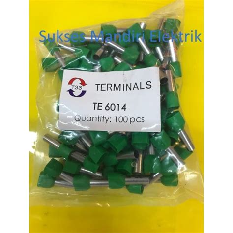 Jual Skun Ferules TWIN 6mm Skun Kabel Ferulles TWIN 6mm GREEN TE 6014