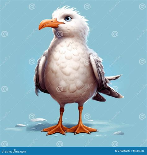 Cute Seagull In Disney Cartoon Style | CartoonDealer.com #279228227