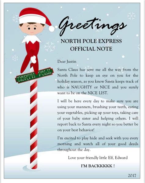 North Pole Letterhead Free Printable