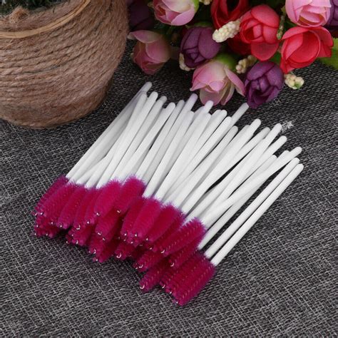 Au 50pcs Disposable Eyelash Brush Mascara Wands Applicator Spoolers Makeup6 Ebay