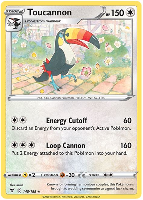 Toucannon Vivid Voltage 145 Pokemon Card