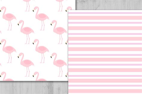 Pink Flamingo Digital Paper Flamingo Digital Paper Summer Digital