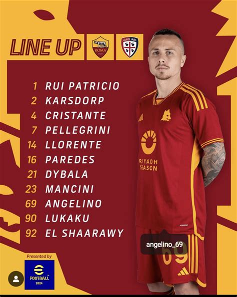 Lineup: Roma vs Cagliari : r/ASRoma