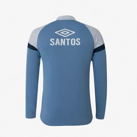 Blusao Masc Umbro Santos Treino Azul Bco Mar Blusao Masc Umbro