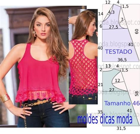 Molde De Blusa FÁcil 71 Moldes Dicas Moda Costura Fashion Padrões