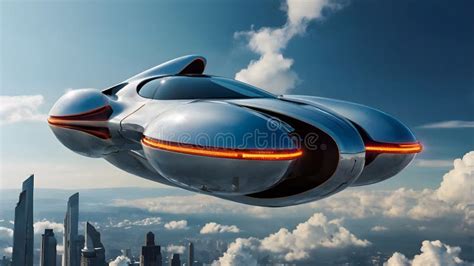 Future Flying Car Futuristic Advanced Transportation Stock Illustration ...