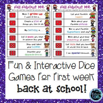 All About Me Activities by Glistening Gems | Teachers Pay Teachers