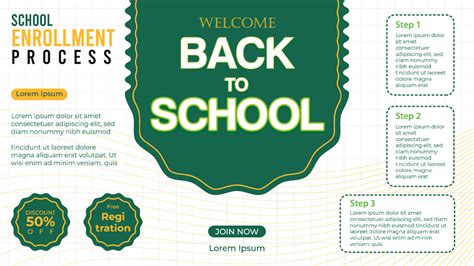 welcome back to school theme banner template 24150372 Vector Art at ...