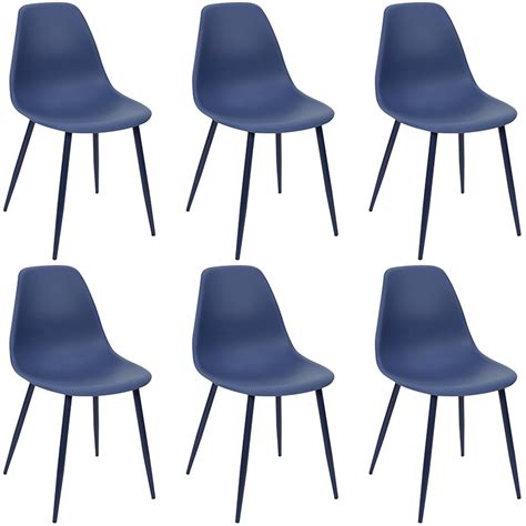 Lot De Chaises Scandinaves Mila Bleu Home Deco Factory