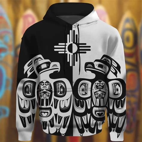 Thunderbird Pacific Northwest Style Native American Hoodie Haida Art T ...