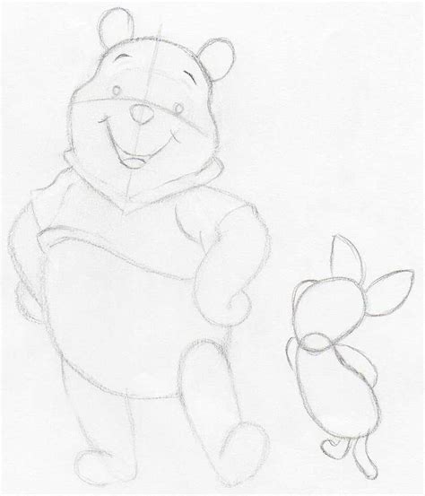 Draw Winnie The Pooh And Piglet Step By Step Tutorial