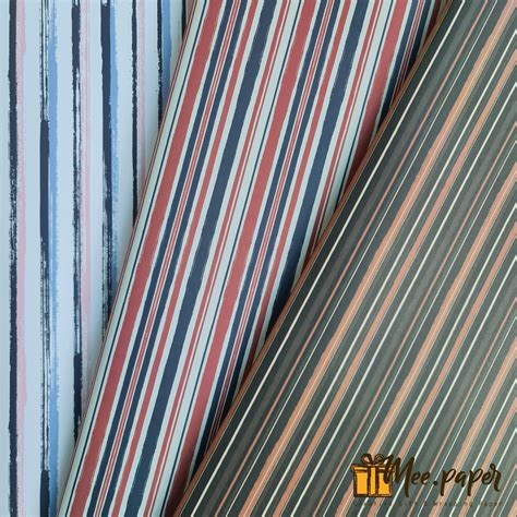 Jual Kertas Kado Sansan Wawa Motif Garis Vintage Bungkus Wrapping