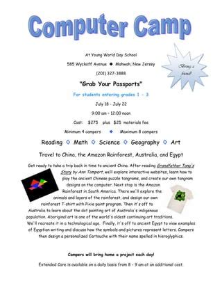 Computer camp grades 2 3 | PDF