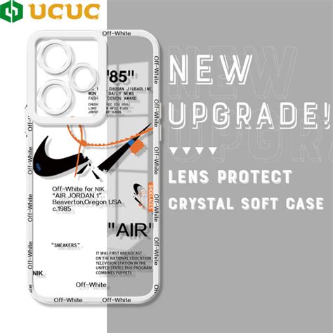 Ucuc For Infinix Hot Play Back Cover Fashion Logo Transparent Ultra Thin Soft Drop Proof