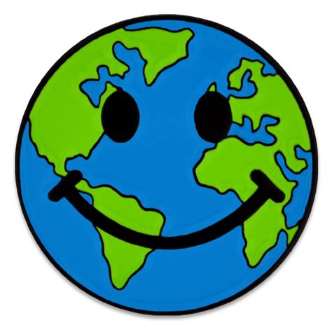 Smiley Earth Pin Pinmart