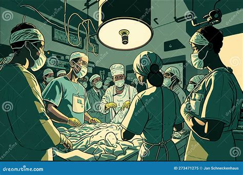 The Anesthesiologist In The Operating Room Makes Anesthesia Cartoon ...