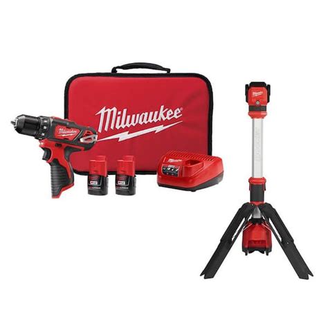 Milwaukee M12 12V Lithium-Ion Cordless 3/8 in. Drill/Driver Kit w/M12 ...