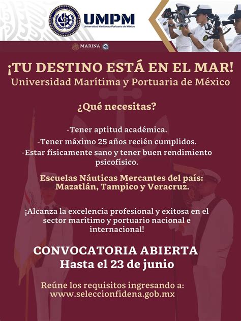 Universidad Marítima y Portuaria de México on Twitter CONVOCATORIA