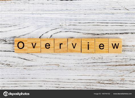 Overview Word Made With Wooden Blocks Concept Stock Photo By