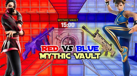 🔴 Red Vs Blue 🔵 Mythic Vault ⭐ 7236 4664 2130 By Baregrizzly Fortnite Creative Map Code