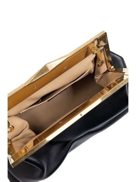 Jimmy Choo Diamond Frame Clutch Bag Black Farfetch