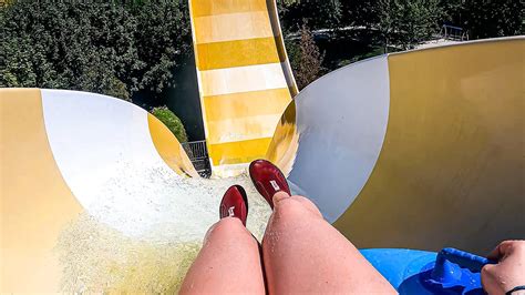 WOW High Bannana WaterSlide at Lipót Bath Waterpark YouTube