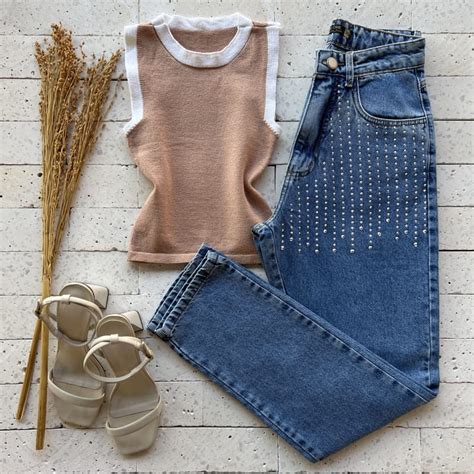 CROPPED MODAL DETALHE BICOLOR NUDE E OFF Dondoca Moda Feminina