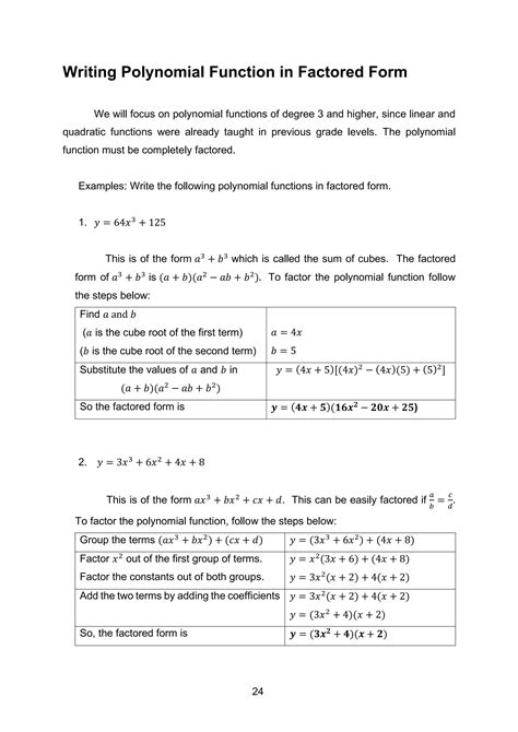 Grade Quarter Module Illustrating Polynomial Functions Version Pdf