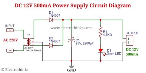 12 volt dc power supply circuit diagram - Circuit Diagram