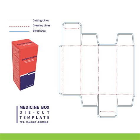 Medicina Caja Morir Cortar Modelo Vector En Vecteezy