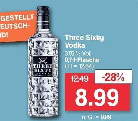 Three Sixty Vodka L Flasche Angebot Bei Famila Nord West