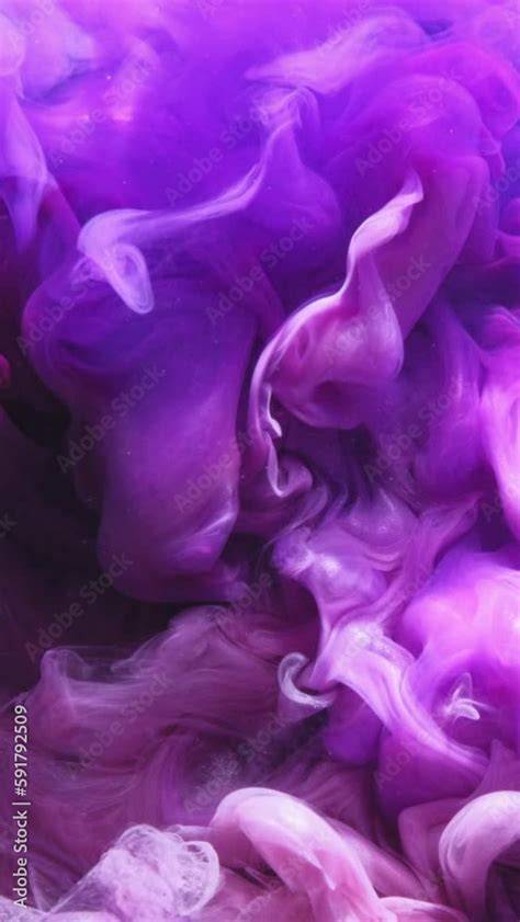 Vertical Video Fluid Splash Color Vapor Ink Water Blast Pink Purple