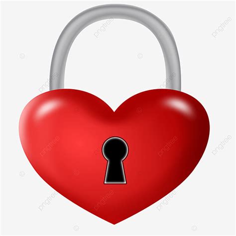 D Heart Padlock Png Padlock Clipart Illustration Vector Png