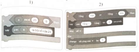 Hãy thể hiện trong Scratch cấu trúc rẽ nhánh trong mô tả thuật toán ... 