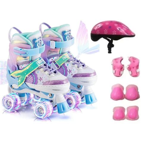 Patins Infantil Rodas Ajustavel Luz De Led Na Cor Lil S