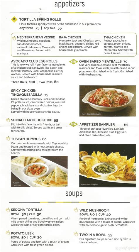 California Pizza Kitchen Menu Fiestund