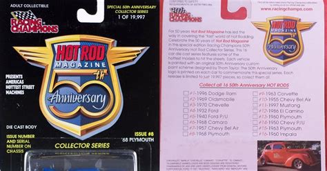 T Hunted Racing Champions Hot Rod Magazine 50th Anniversary