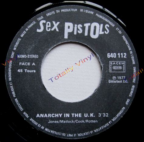 Totally Vinyl Records Sex Pistols Anarchy In The Uk I Wanna Be Me Inch Picture Cover